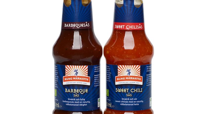 Sommarens grillsås är ekologisk! Kung Markatta lanserar Barbequesås och Sweet Chilisås.