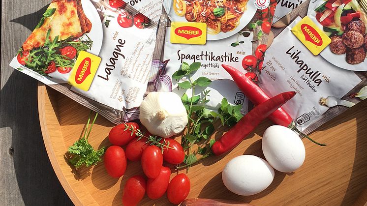 Uudistunut MAGGI Mix on nyt kuin kotikeittiön kaapista