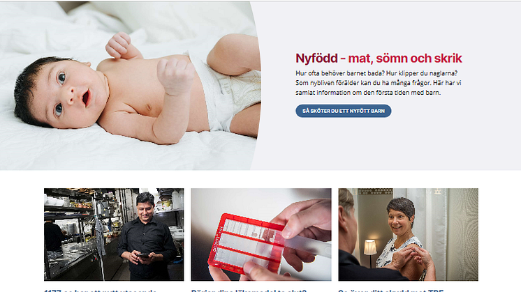 Nytt utseende på 1177 Vårdguidens webbplats