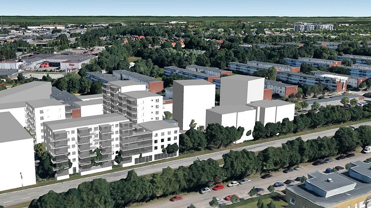 HP Boendeutveckling, skissbild bostadsrätter