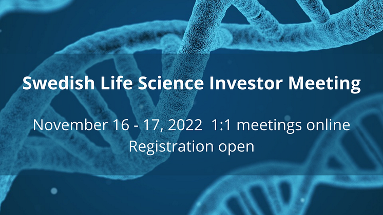 Welcome to Swedish Life Science Investor Meeting