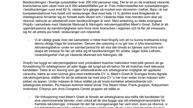 Pressinbjudan: Ny jobbmässa ska bidra till att lösa personalbristen för Västerås snabbast växande bransch