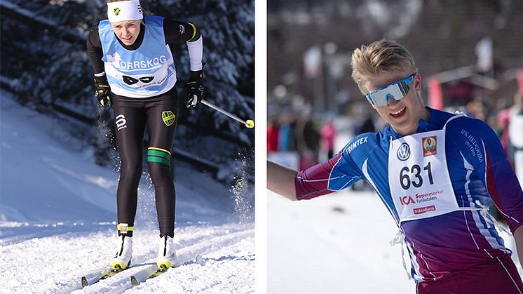 Märta Rosenberg och Edvin Anger är två av fyra längdåkare som tagits ut i truppen till världsungdoms-OS.