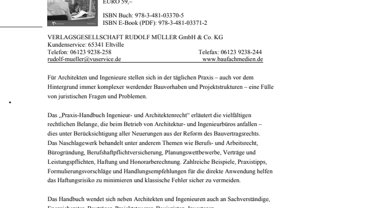 Praxis-Handbuch Ingenieur- und Architektenrecht