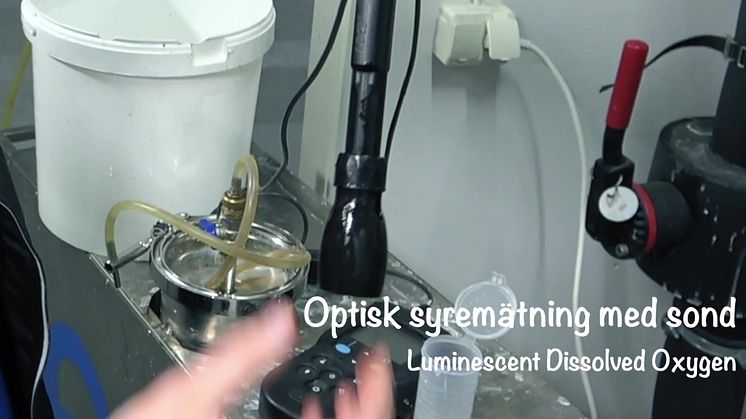 Heléne visar med hologram