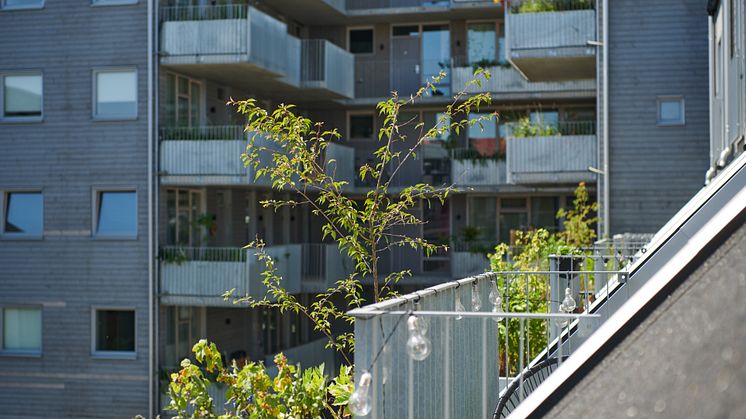 Radhus med balkong i söderlägeDet Goda Vattnet, Lund
