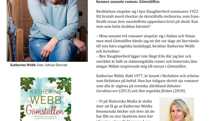 Ny roman av prisbelönta författaren Katherine Webb