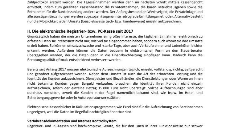 Neue Anforderungen an die Kassenführung ab 2020
