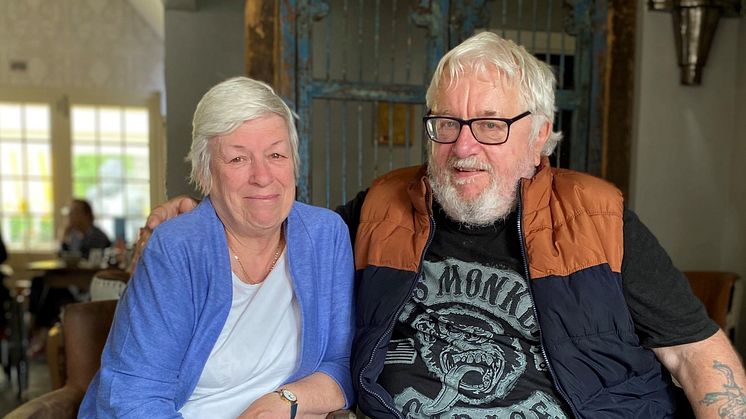 Grateful to be alive: Richard Puddiphatt with his wife Linda