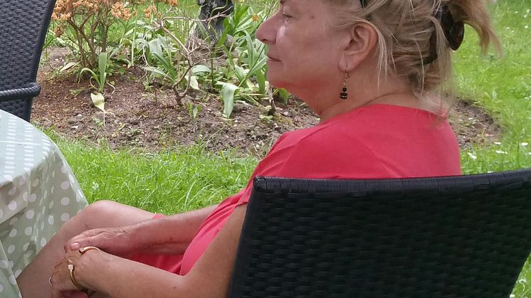Norma wearing jewellery