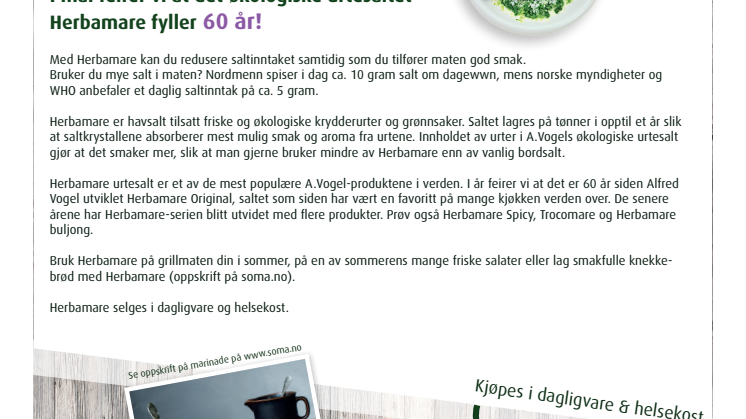 Hurra for Herbamare 60 år!
