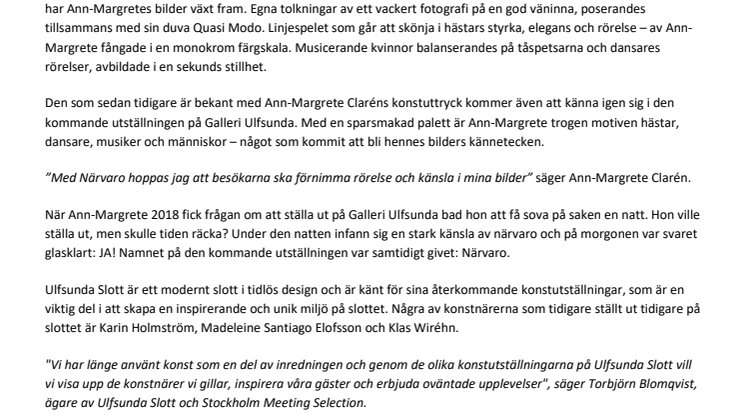 Vernissage på Galleri Ulfsunda – Närvaro av Ann-Margrete Clarén