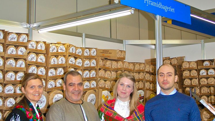 Pyramidbageriets monter i svenska paviljonen på IFE-mässan 2015. Foto: Monika Agorelius, CloseUp PR.
