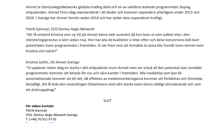 Kristina Juhlin ny VD på Amnet Sverige