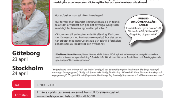 Naturvetenskap och teknik i förskolan - Perssons experiment