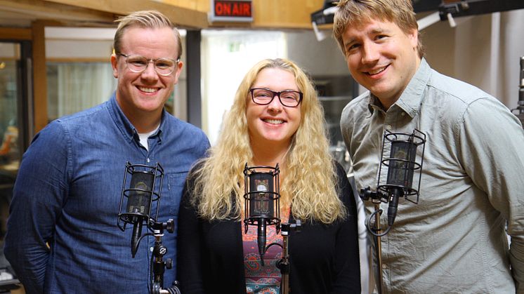 Skatteskolans panel består av Skatteverkets experter Jenny Persson och Per Granqvist under ledning av Anders Nyberg från Tillväxtverket. Foto: Pontus Holgersson, Skatteverket