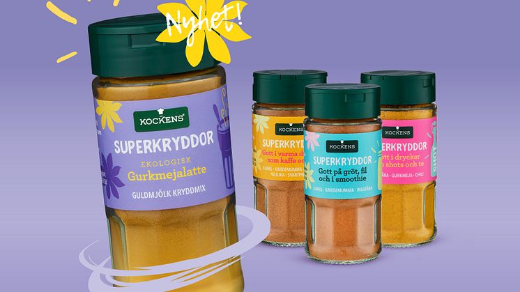 Supergoda Superkryddor - nu välkomnar vi Gurkmejalatte till kryddfamiljen.
