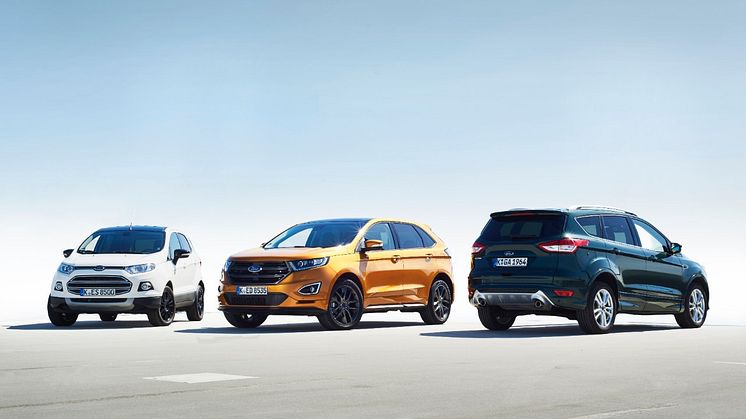 Ford EcoSport, Edge och Kuga.
