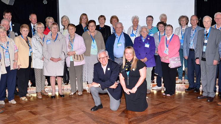 Group travel organisers on board Braemar at Leith