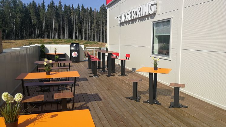 Takterrasse med uteservering