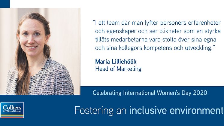 Colliers uppmärksammar Internationella kvinnodagen under #EachforEqual
