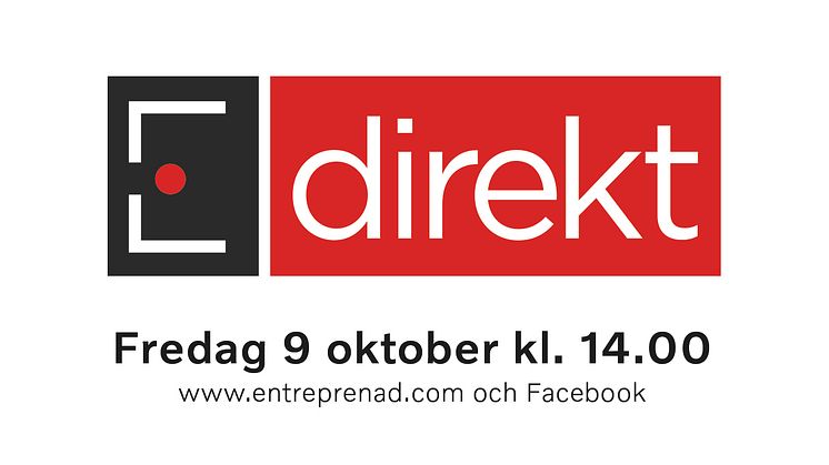 Swecon deltar i Leveranstidningen Entreprenads digitala event Entreprenad Direkt nu på fredag.