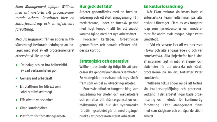 Fastighetsbolaget Willhem når framgång genom processer 