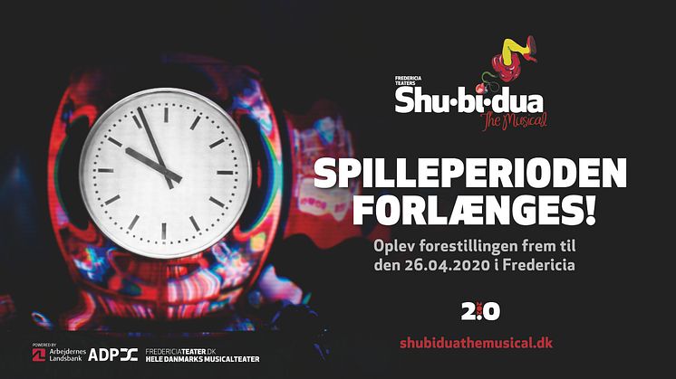 Fredericia Teater forlænger spilleperioden for SHU-BI-DUA – THE MUSICAL med en uge