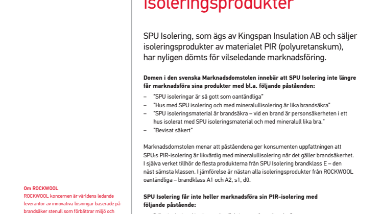 Viktig dom visar att konsumenter har rätt till korrekt information om isoleringsprodukter