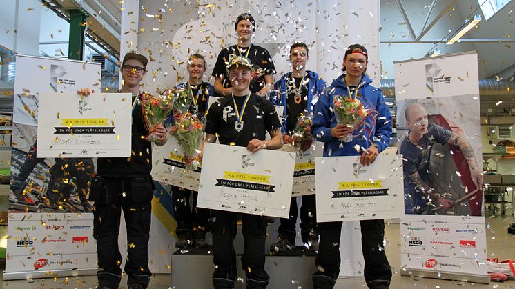 Alla finalister i SM för unga plåtslagare 2017