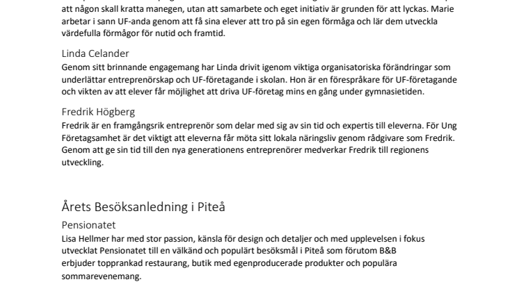 En hyllning till Piteås företagare