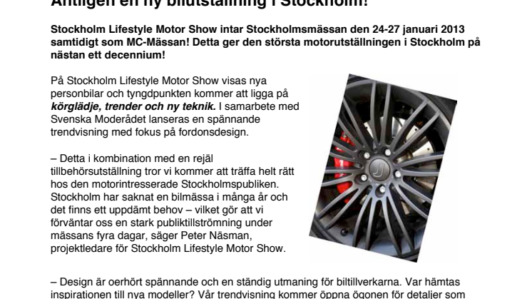 Äntligen en ny bilutställning i Stockholm!