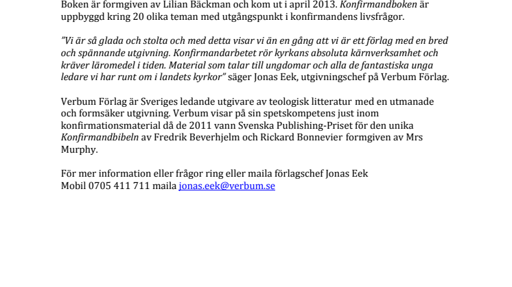 Verbum Förlag – en vinnare!