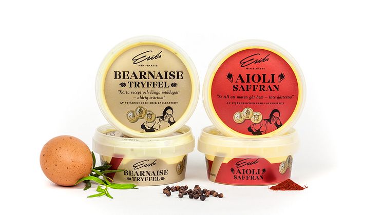 Nyhet! Erik Lallerstedt lanserar Bearnaise Tryffel och  Aioli Saffran