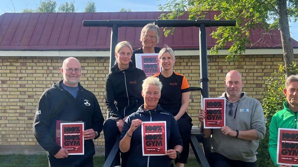 100% Ren Hårdträning är det som gäller! Representanter från gymmen och RF-SISU genomförde diplomeringen i Piteå. Foto: Piteå kommun
