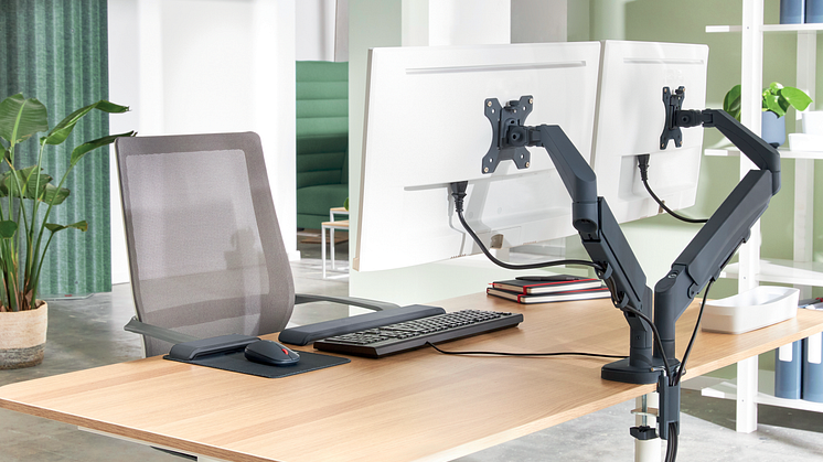 Leitz dobbelt monitor arm