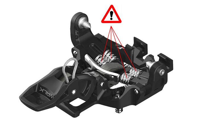 PRODUCT RECALL NOTICE:  ARMADA, ATOMIC AND SALOMON RECALLING  SELECT SKI TOURING BINDINGS