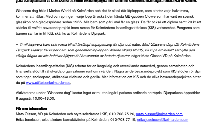 Springande barn på Kolmården räddar världens djur