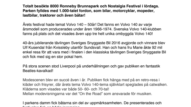 8000 besökare kom till Nostalgia Festival!