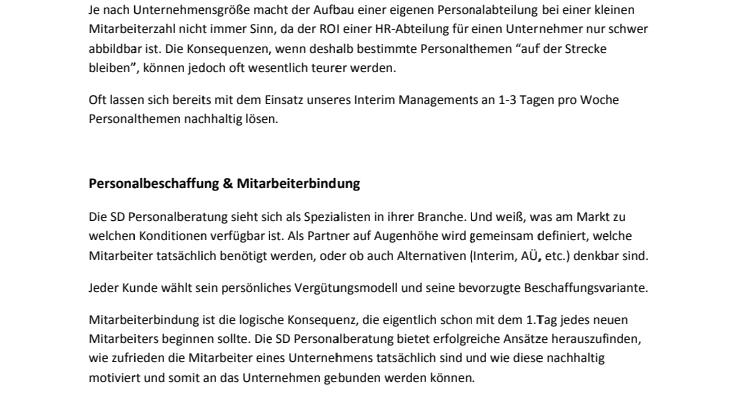 Ganzheitliche Personalberatung für den Mittelstand
