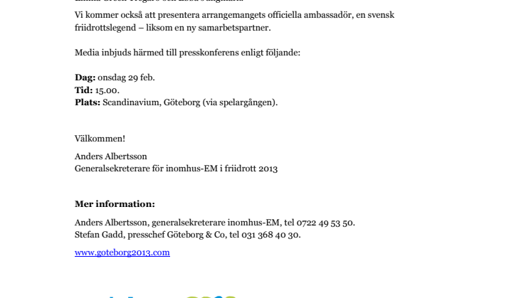 OBS - korrigerat datum: Ett år kvar till inomhus-EM i friidrott – så här ska det gå till