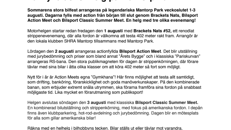 Fartfylld actionhelg på Mantorp Park