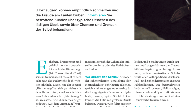Hühneraugen Beine machen