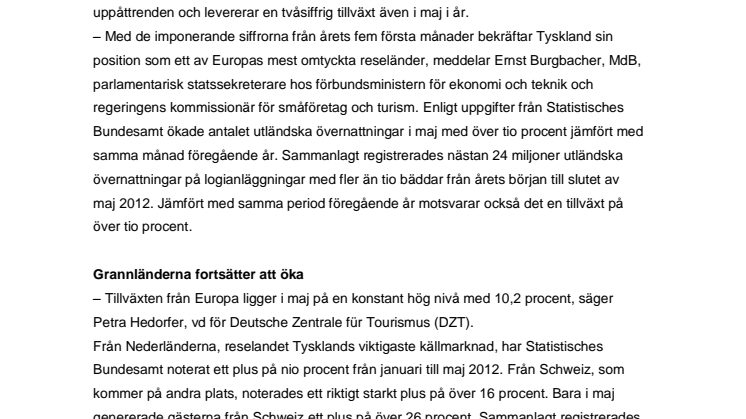 Reselandet Tyskland växer så det knakar