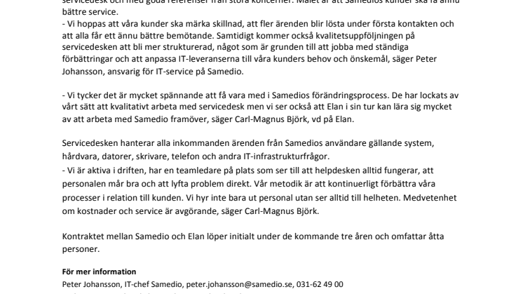 Elan tar hem 3-årskontrakt med Samedio