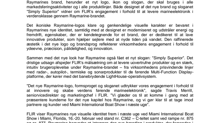 Raymarine: FLIR løfter sløret for Raymarines nye brandidentitet