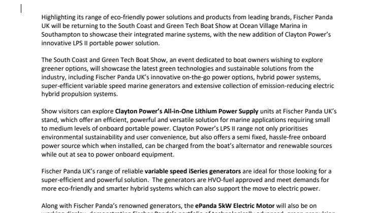 Fischer Panda UK South Coast & Green Tech Show 2024.pdf