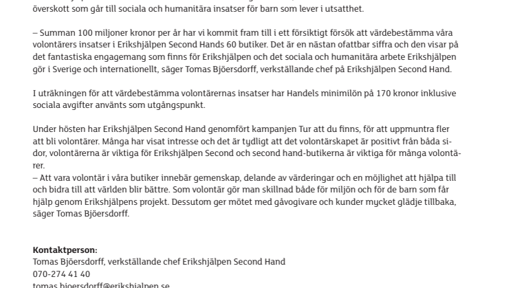 Volontärer värda miljoner