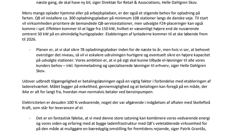 Q8 bliver førende indenfor lynladning