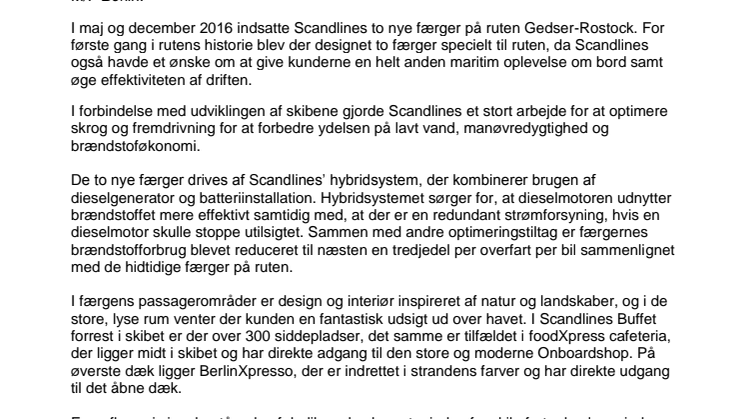 Scandlines tildeles igen prestigefuld Shippax Award